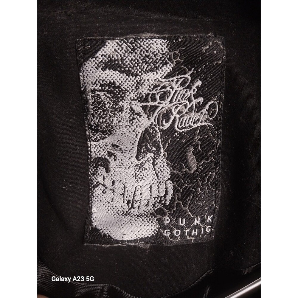 Punk Rave Large Long Black Jacket Gothic Punk - Picture 5 of 11